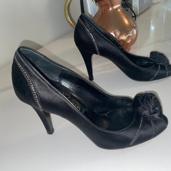 Valentino Garavani 38 Silk/leather pumps - Picture 4 of 10